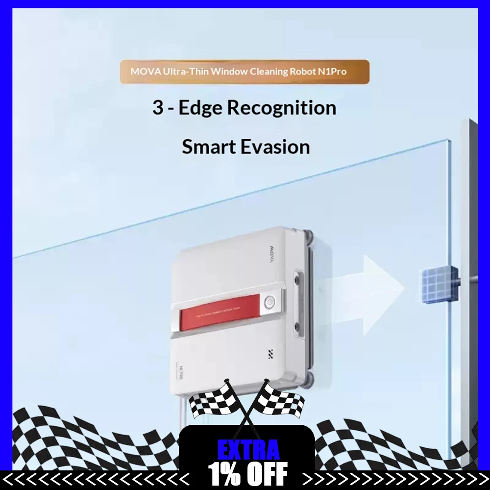 MOVA N1Pro Thin automatic window cleaning robot high-rise water spraying intelligent window cleaning artifact Gifts