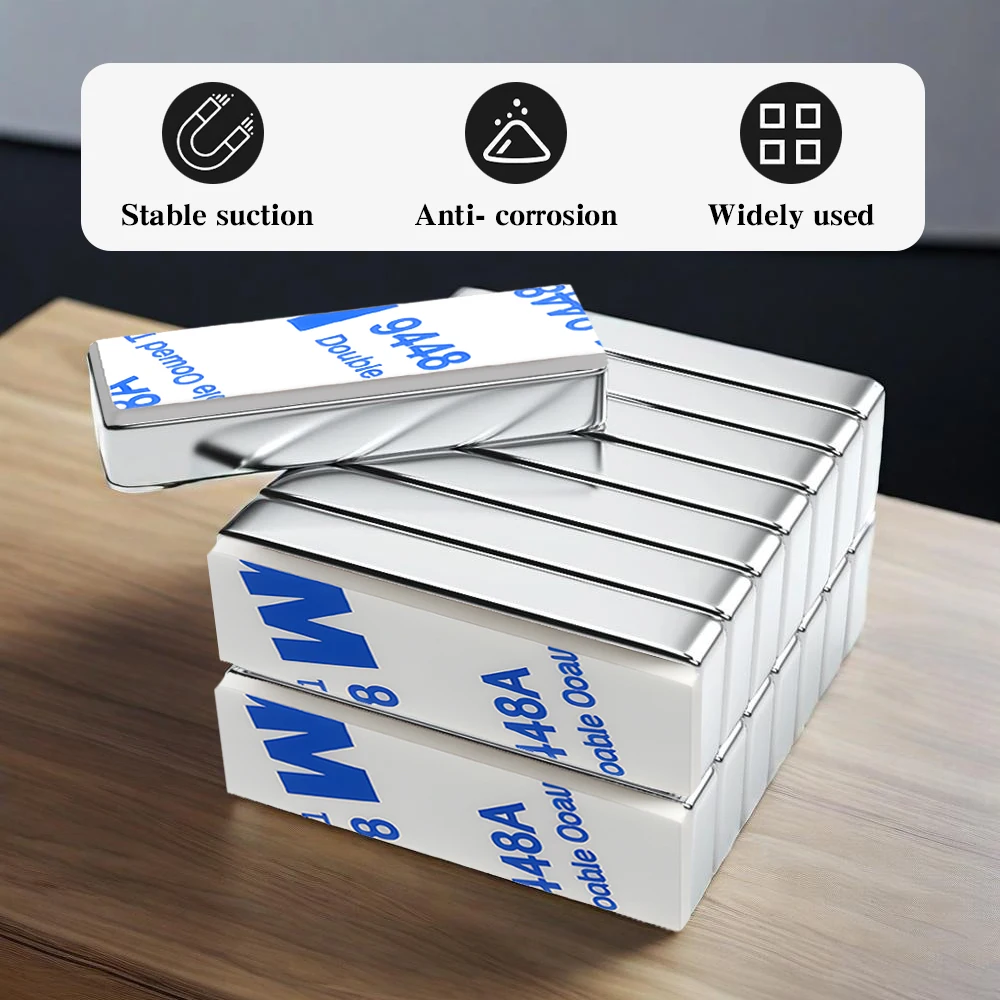 30x10x5mm  Super Powerful Block Neodymium Magnet  With double-sided adhesive Magnet N35 Strong Permanent Magnetic imanes