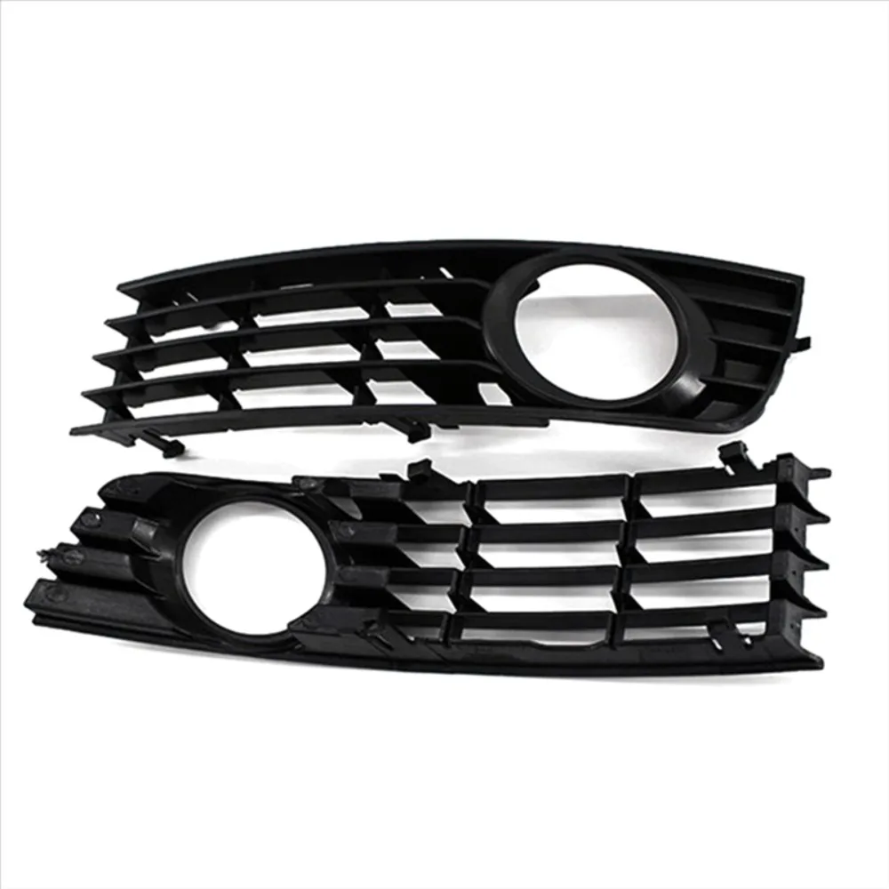 Leading-2Pcs Front Fog Light Lamp Grille Left And Right Car Light Grille For A4 B6 Sedan Avant Quattro 2001 - 2005