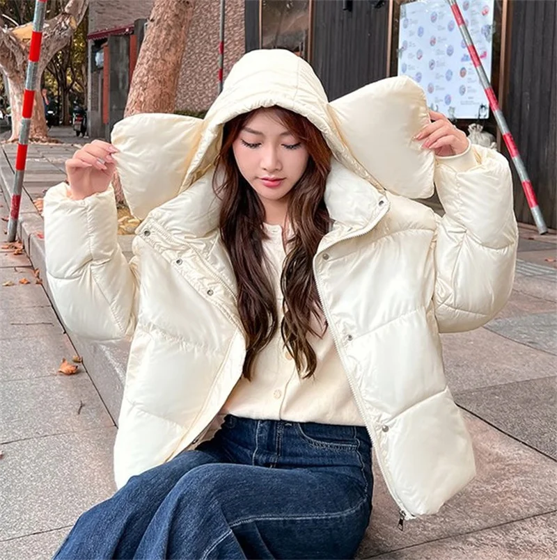 Autumn Winter Women Cotton Coat Korean Loose Cotton Padded Jacket Female Short Warm Thicken Parkas Coat 2024 New Women Outwear