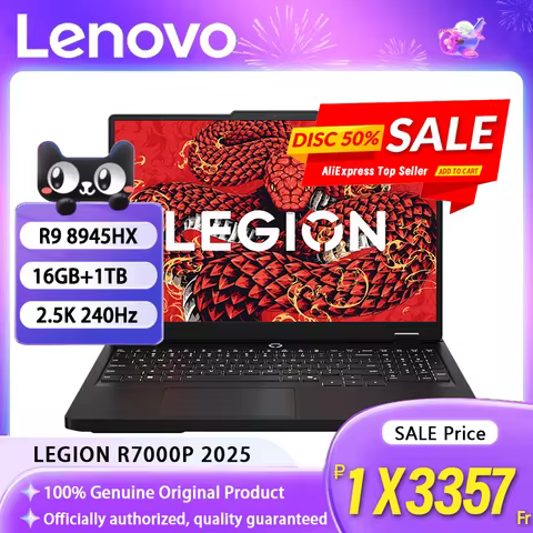 Lenovo LEGION R7000P 2025 R9 8940HX/R9 8945HX RTX 5060/5070 8G 16inch 2.5K 240Hz Game