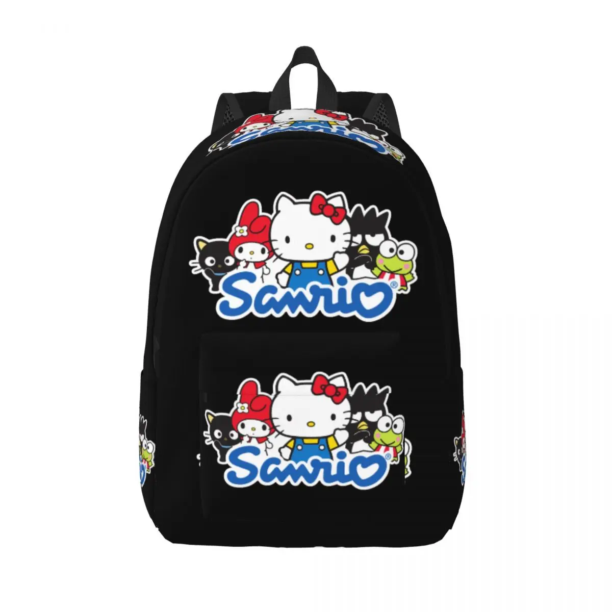 Custom Kitty White Hello Kitty Canvas Backpacks for Women Men School College Student Bookbag Fits 15 Inch Laptop Sanrio Bags