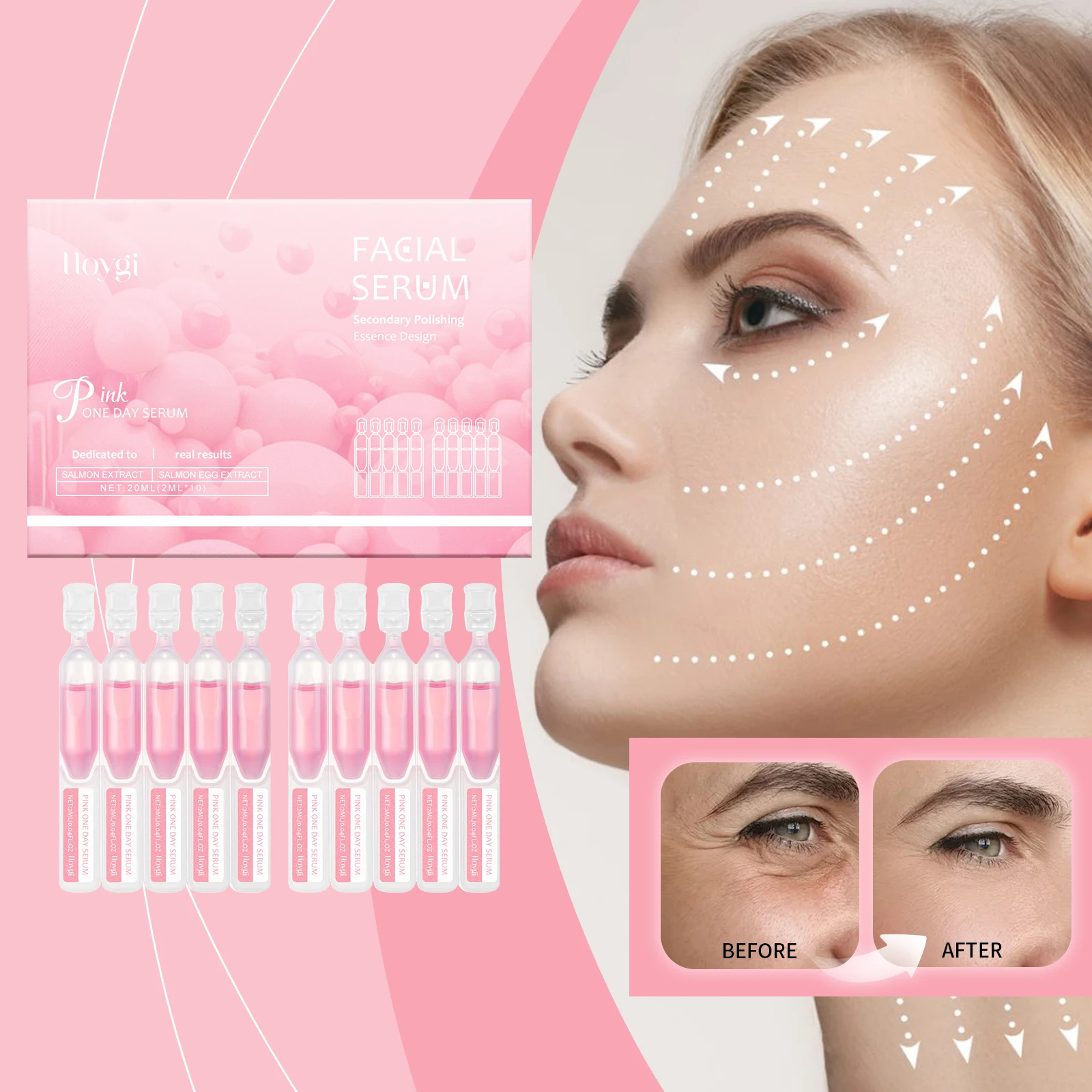 

Hoygi Firming Hydration Single-Dose Ampoules Hyaluronic Acid Serum for Plump Skin Oil Balancing Refine Pores & Smooth Skin