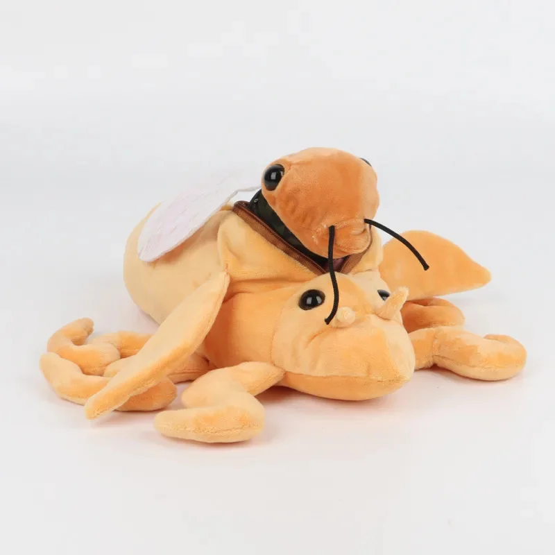 Molting Cicada Plush Toy Cicada Nymph Molt Stuffed Doll Insect Bug Plush For Biology Christmas Birthday Gift