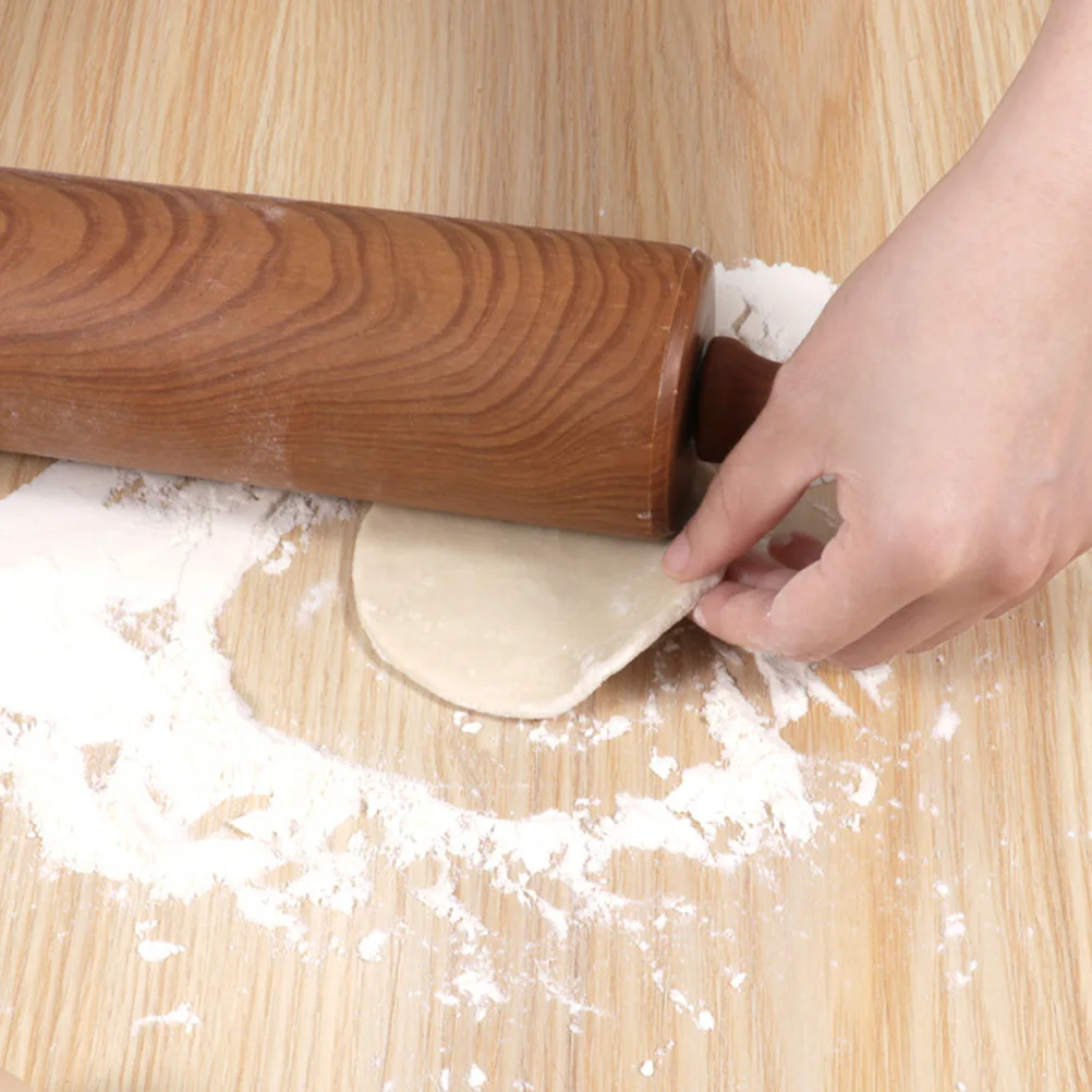 

Imitation Wood Grain Rolling Pin Non-stick Sticks for Baking Dough Roller Plastic Pin Cookies Pie Pasta Pizza Ravioli Tortillas