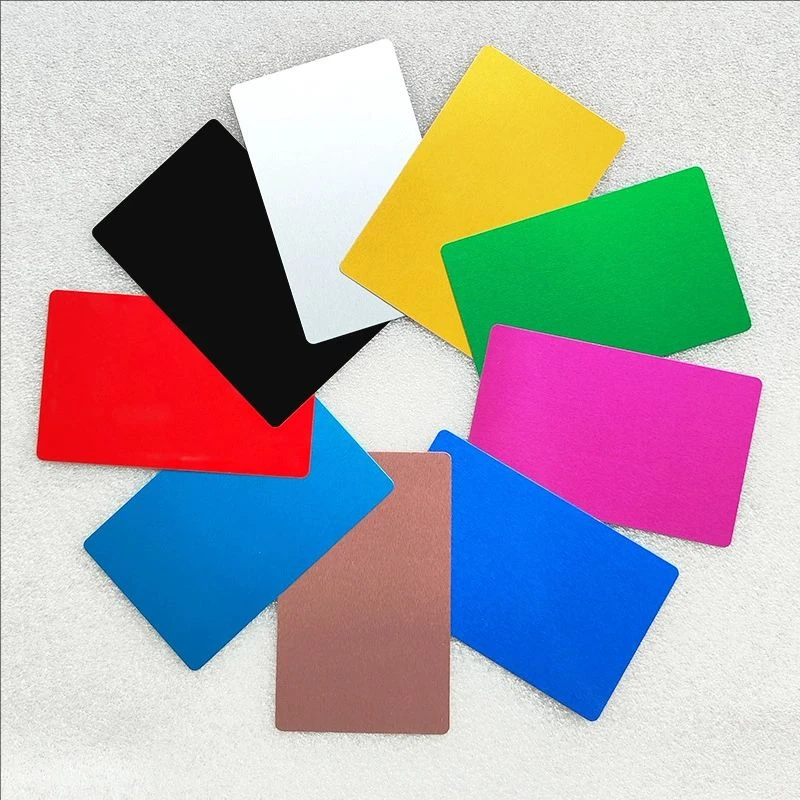 

50Pcs Metal Card Business Cards aluminum alloy Blanks Card for Customer Laser Engraving Oscam DIY europa Gift Card Optional Card