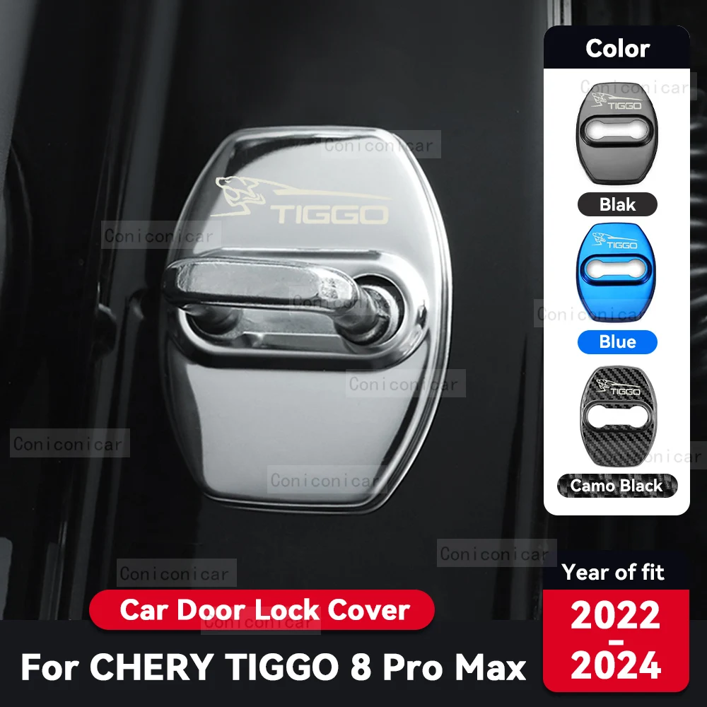 For CHERY TIGGO 8 PRO Max 2022 2023 2024 Car Door Lock Protection Cover Anti rust Stainless Steel Auto Decoration Accessories