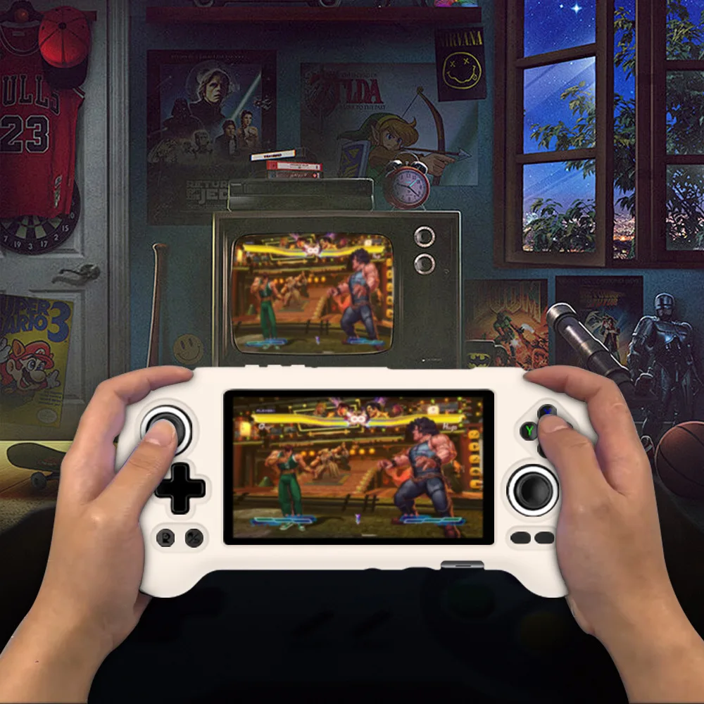 Non-slip Silicone Soft Protective Cover Shell For ANBERNIC RG556 Handheld Game Console Full Protector Skin Case Accessories