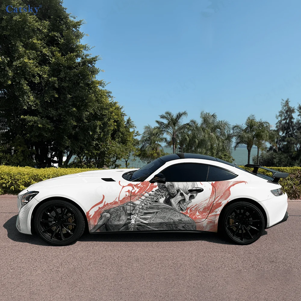 

Skull Back Dragon Color Car Vinyl Wraps Decal Self-adhesive PVC Sticker Suitable for Trucks SUV Decoration Auto Accessories Gift