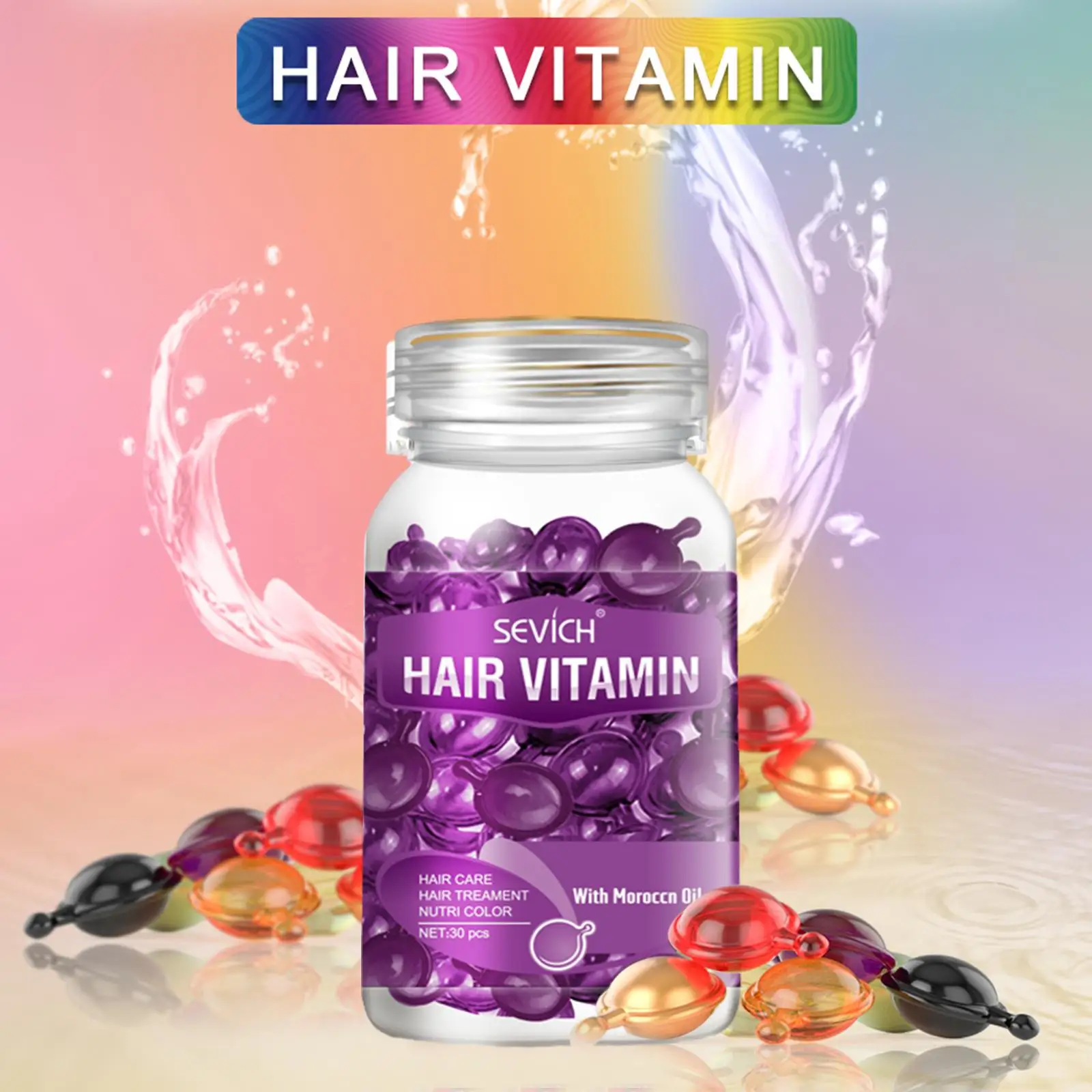 Sevich Hair Vitamin Capsule Oil Repair Damage Natural Extract Nourishing Hair Treatment Serum Pro Keratin Complex Oil