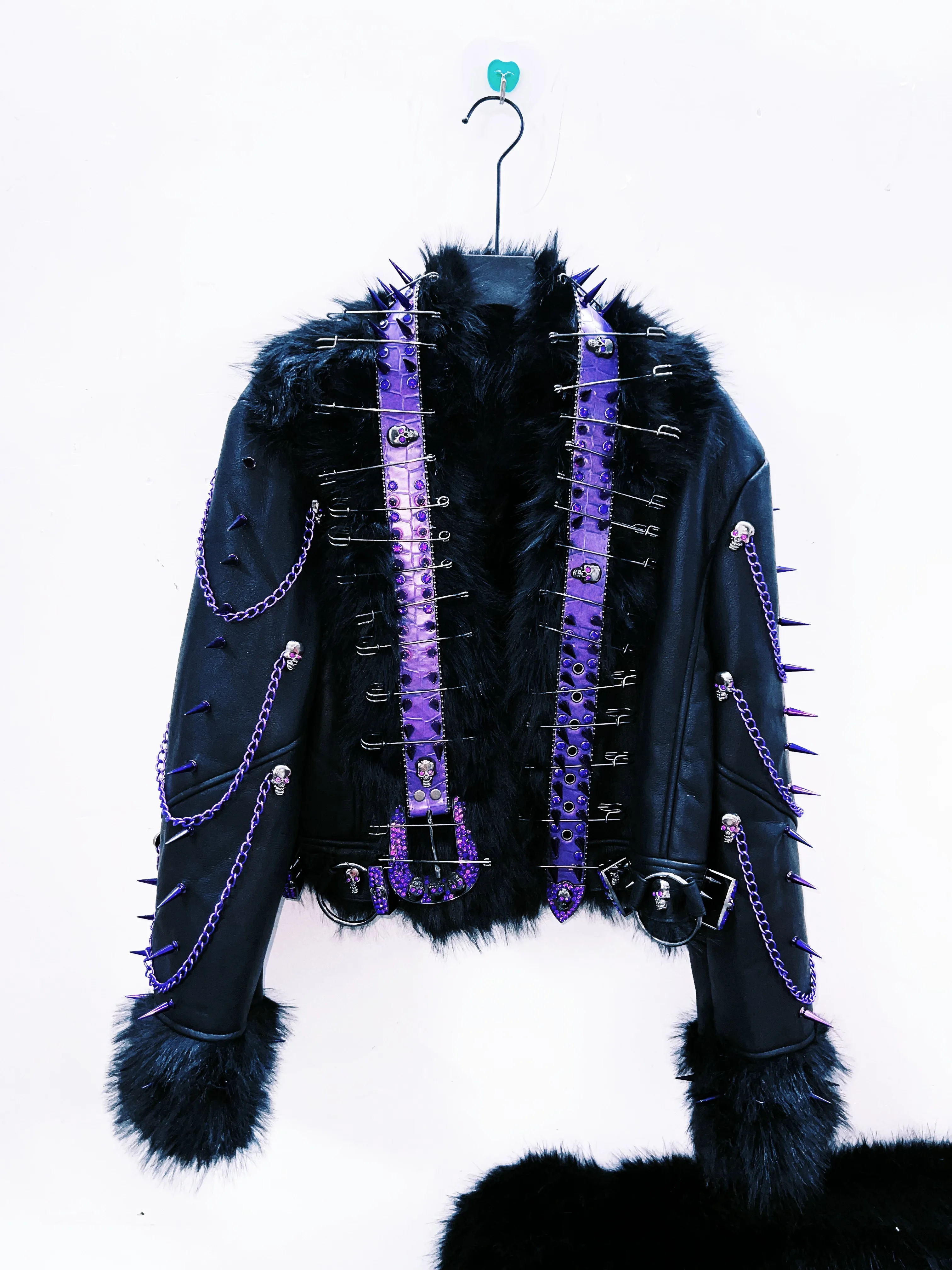 Skull Leather jacket y2k Leather jacket Harajuku Leather jacket