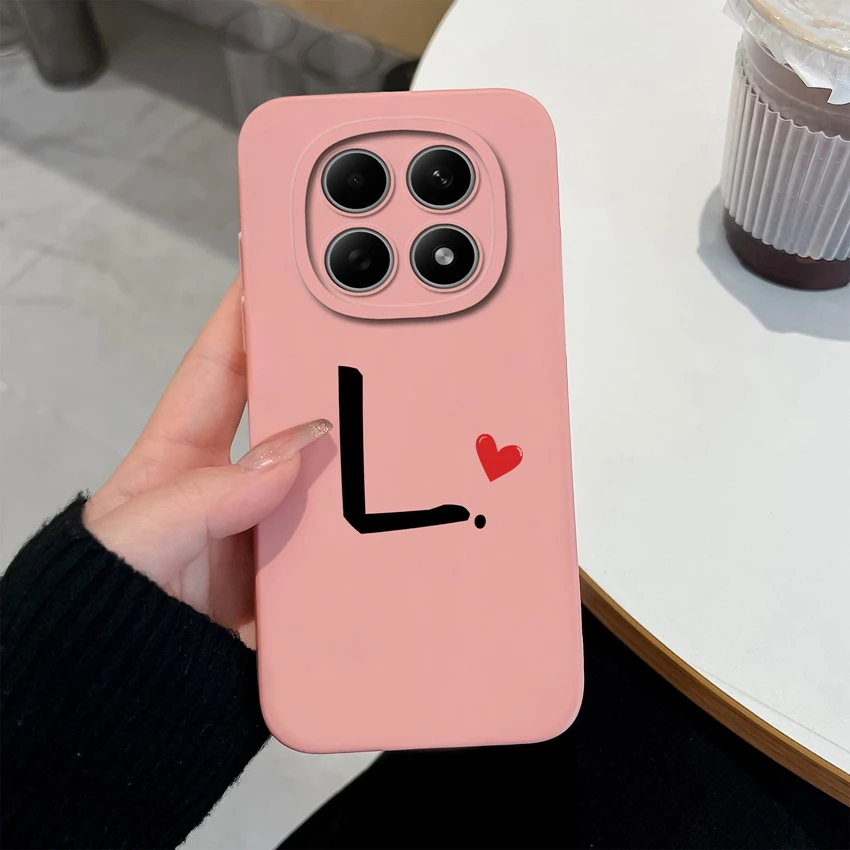 Niedliche Buchstaben Handyhülle für Redmi Note 15 15Pro 4G Gehäuse Weiche Matte Silikon Linsenschutz Hülle für Redmi Note15 15 Pro Schale – Detail 38
