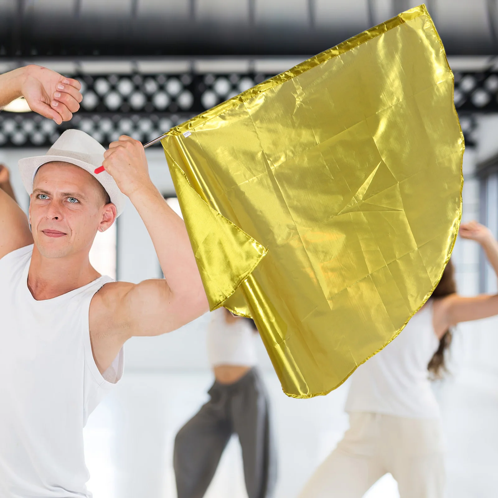 

Semicircle Worship Flags for Praise Dance Banner Replacement Banner Stick Outdoor Performance Cheer Flags Competition