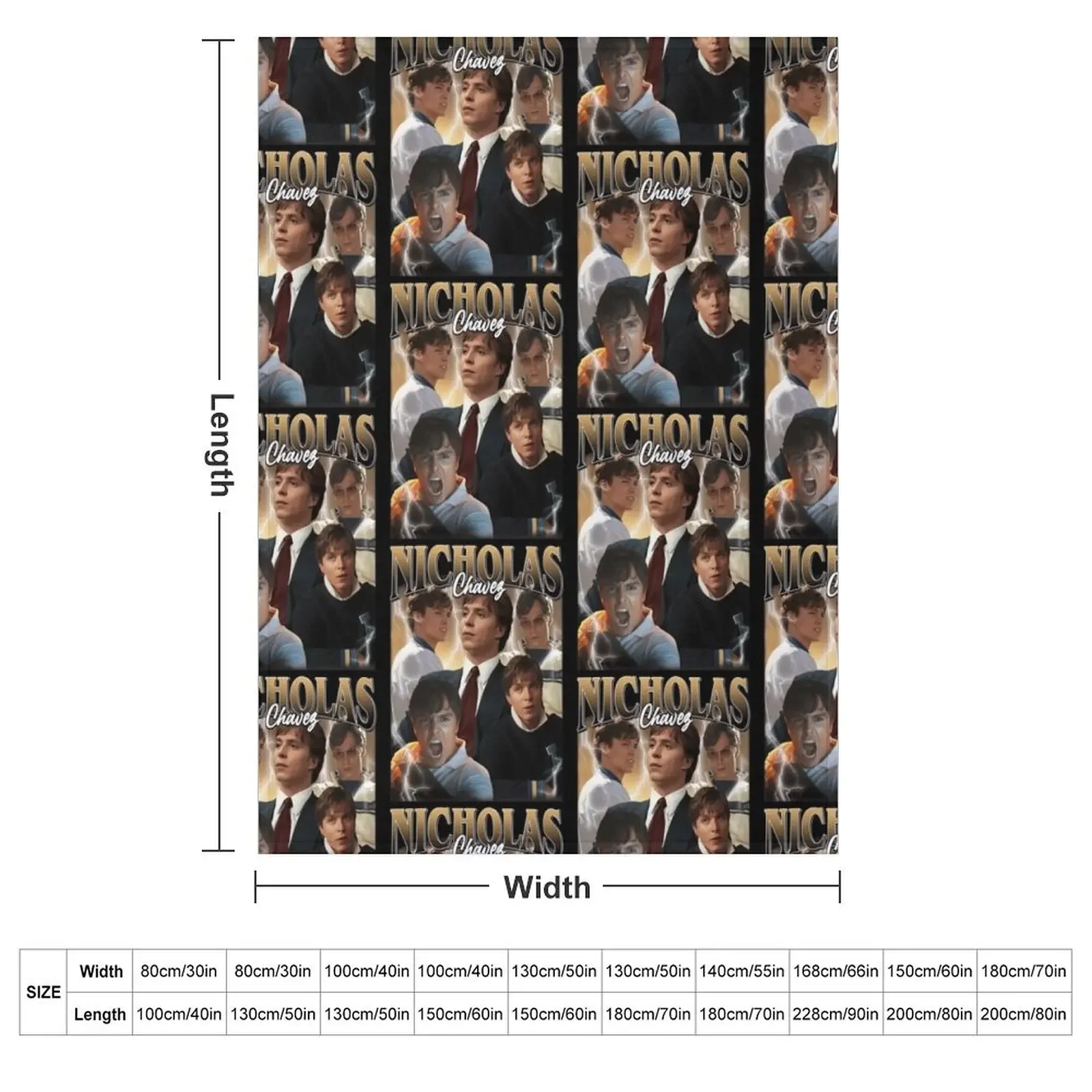 Nicholas Chavez Retro Vintage 90s Throw Blanket Shaggy Bed Fashionable Blankets For Baby funny gift Blankets
