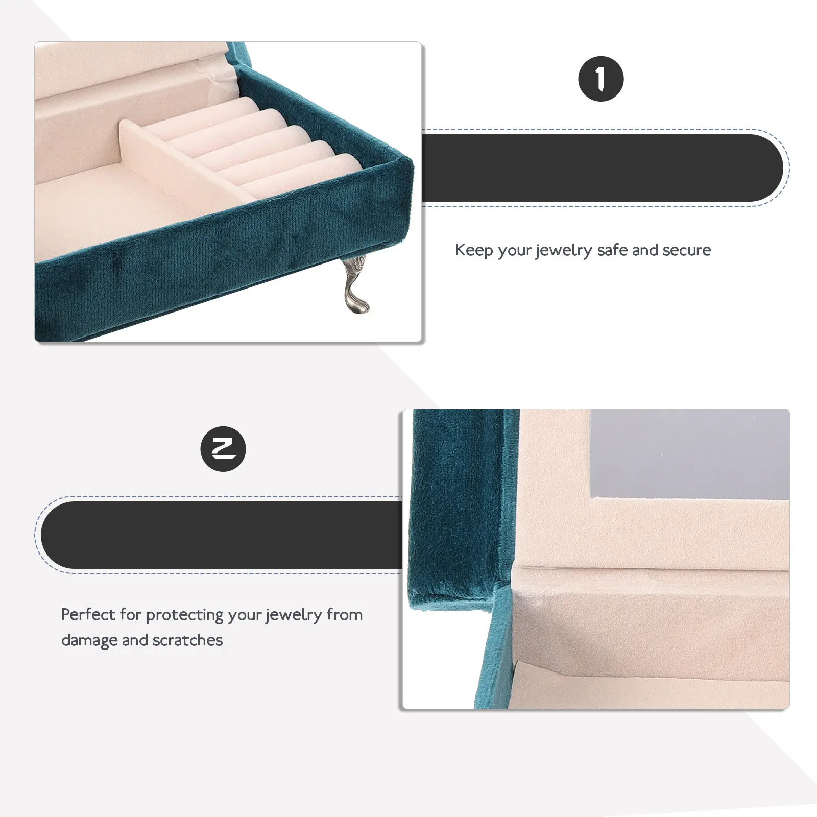 

Sofa Inspired Jewelry Box Organizer for Necklaces Earrings Rings Portable Lightweight Travel Jewelry Storage Case Elegant Home