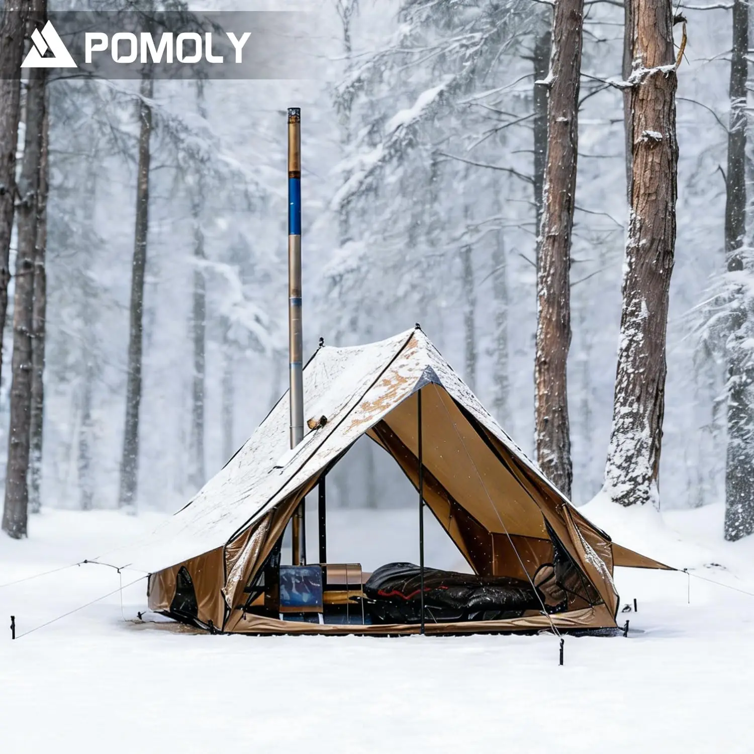 Chalet Style Wall Tent With Stove Jack For 2 To 3 Person Camping Hiking Backpacking