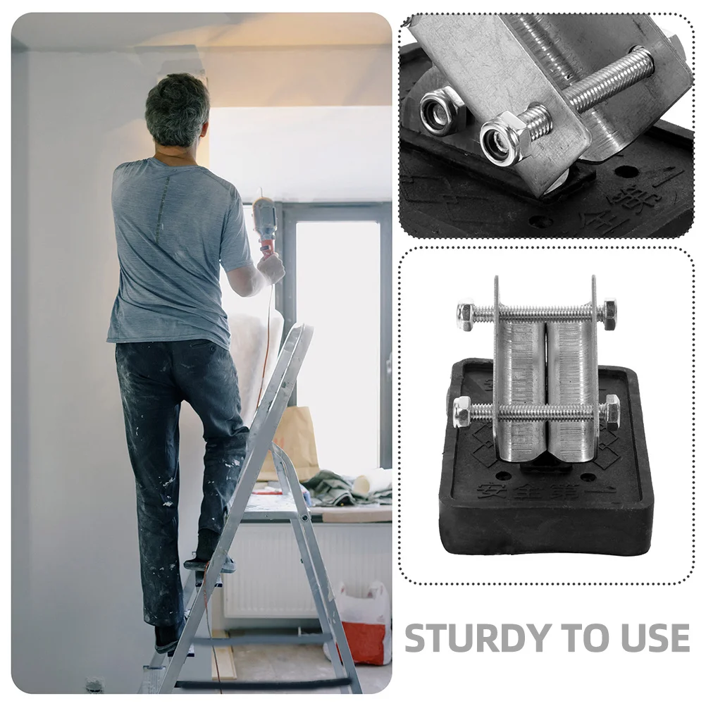 

2pcs Pads Rubber Metal Non-Slip Thickened For Home Ladder Cushion For Ladder Supplies Stabilizer Protector Cushion