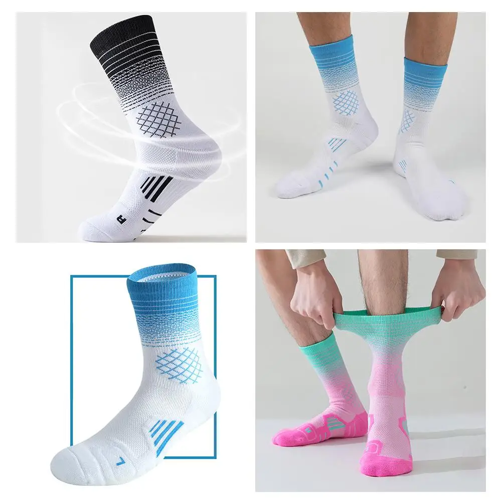 

Professional Basketball Socks Breathable Men Mid-Tube Bottom Towel Basketball Sports Socks Men White Socks Socks D0H0