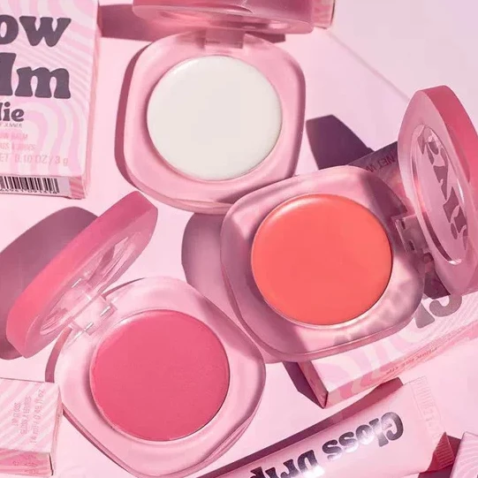 Kylie Cosmetics Lip & Cheek Glow Balm Natural Flushed Look Blush Summer Sure Blusher Packaging Makeup Gloss Easy Apply Color
