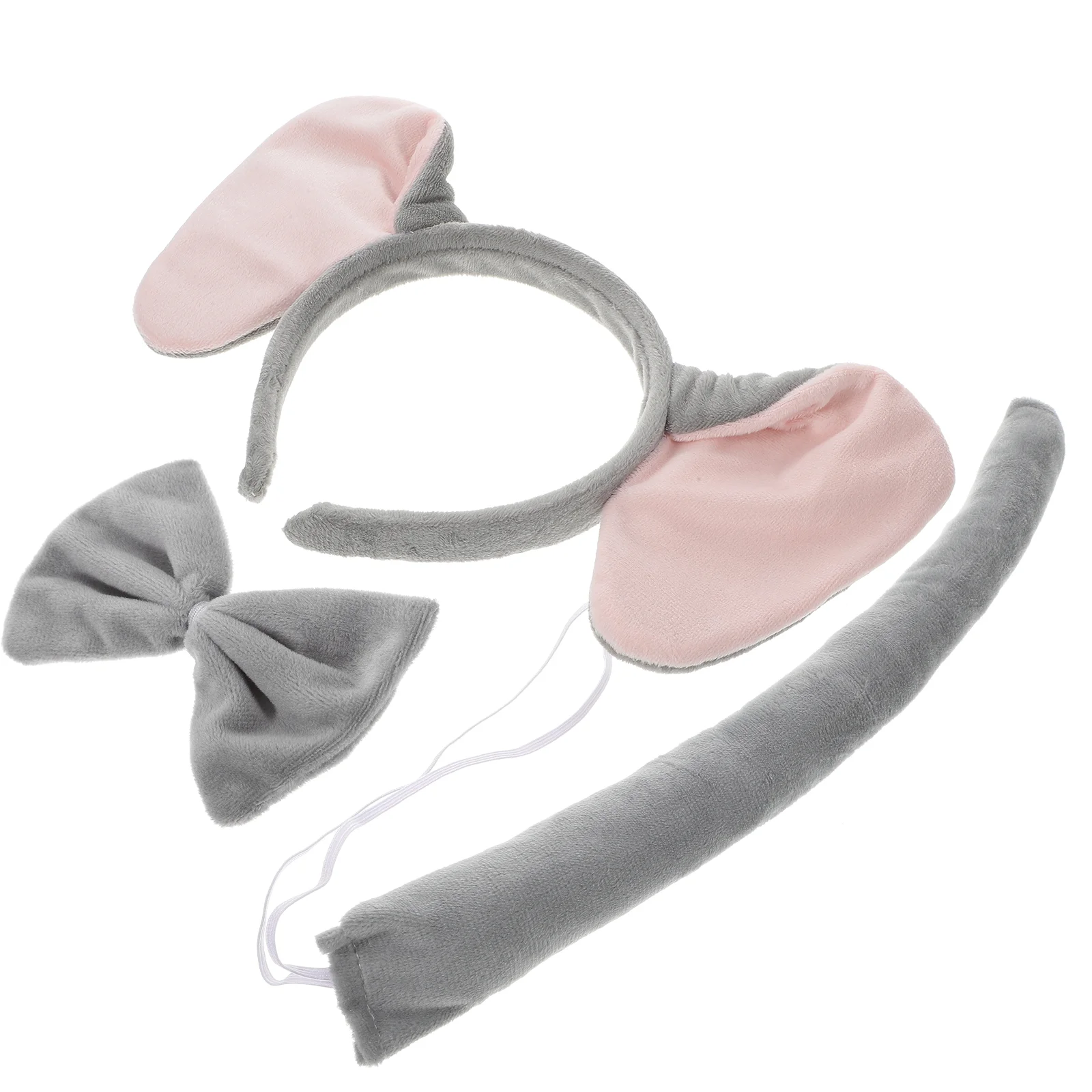 Elephant Ear Headband Costume Accessories Ears Tail Adult Clothing Set for Women Fabric Miss