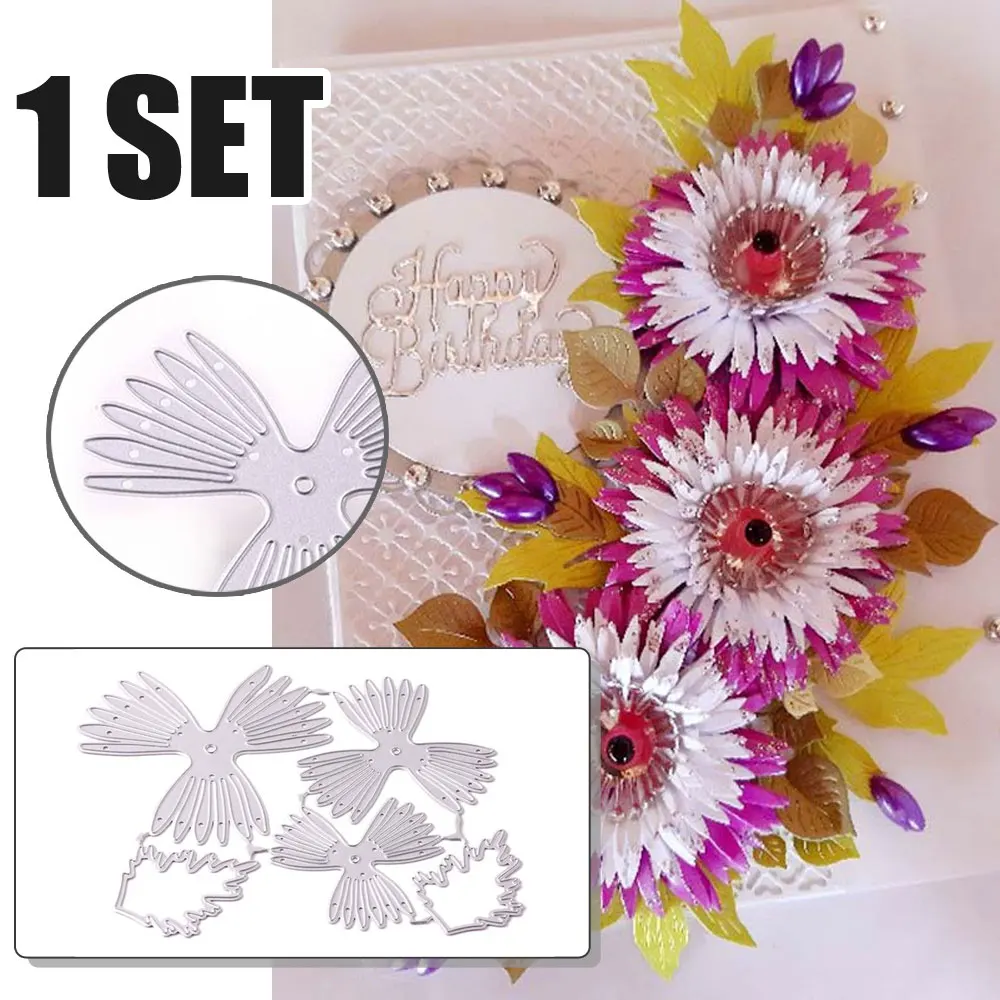 

1Set Chrysanthemum Flower Metal Cutting Dies Stencil Template DIY Scrapbooking Embossing Paper Cards Album Making Craft Dies Cut