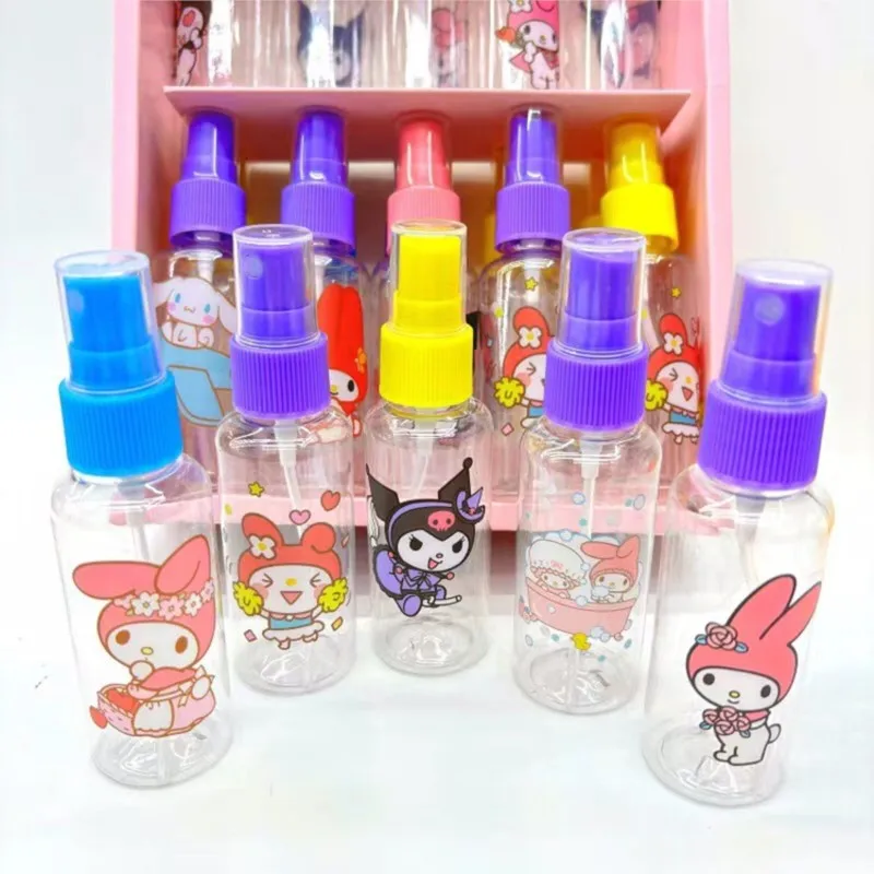 50ml Anime Sanrio My Melody Spray Bottle Cute Kuromi Cinnamoroll Portable Travel Cosmetics Separate Storage Bottle Press Bottled