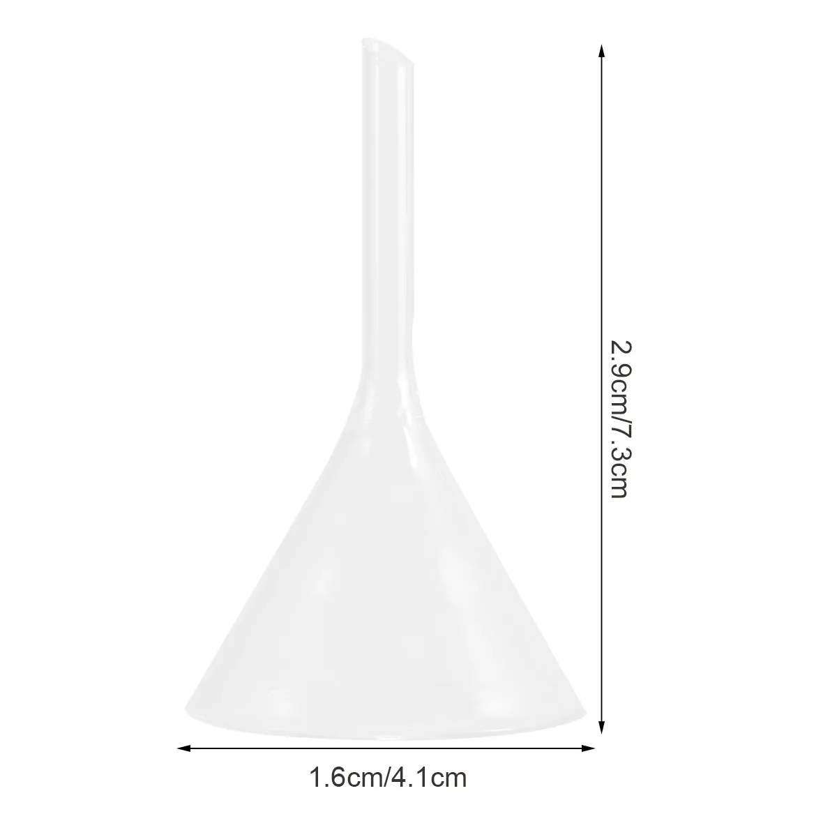 5Pcs Glass Triangle Funnel Thick Feeding Funnel for Analytical Chemistry Lab Powder and Liquid Filling Lab Funnels