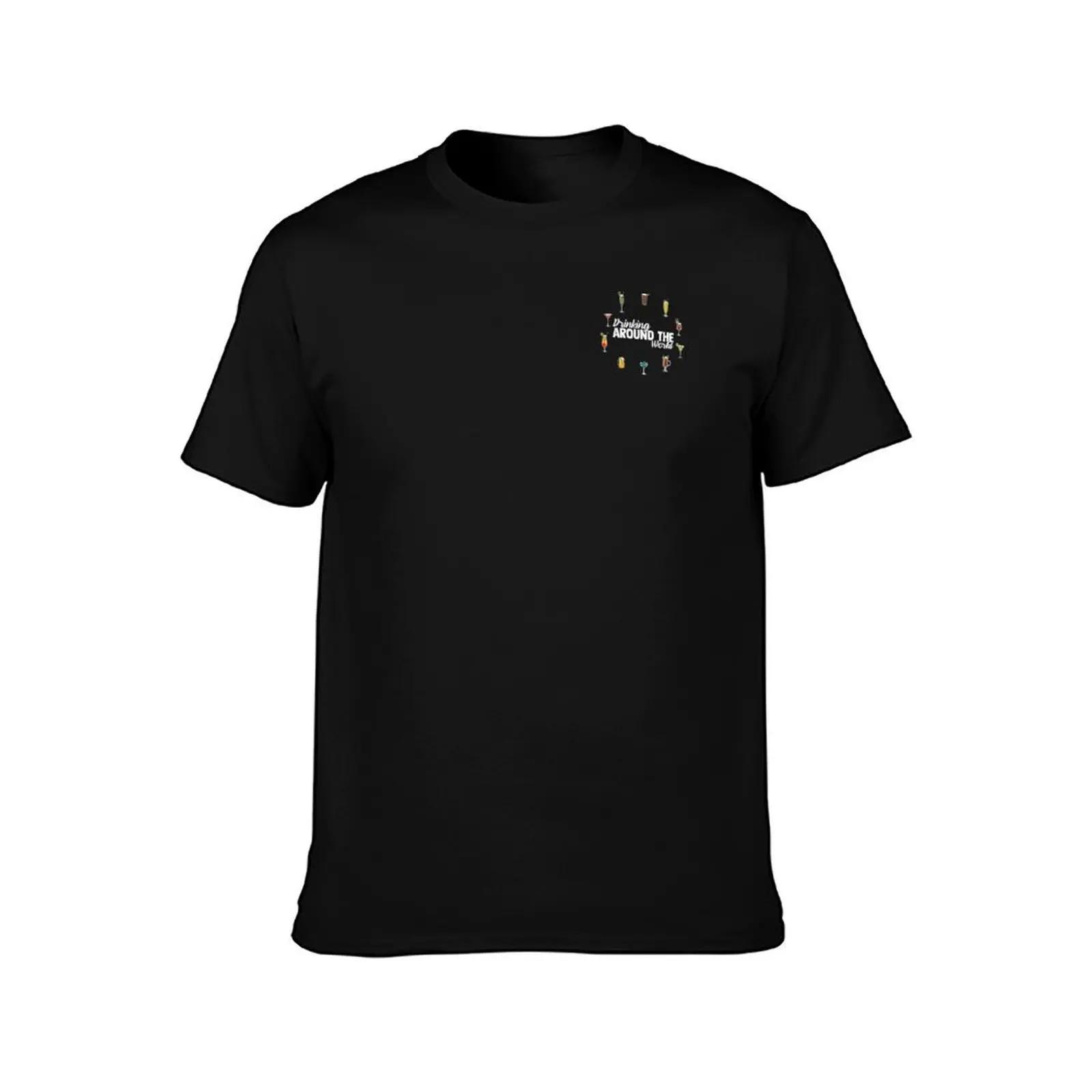 Drink Around The World Drinking Lover Alcoholic Beverage T-Shirt Summer Casual Cotton Tee Oversized Streetwear Tops