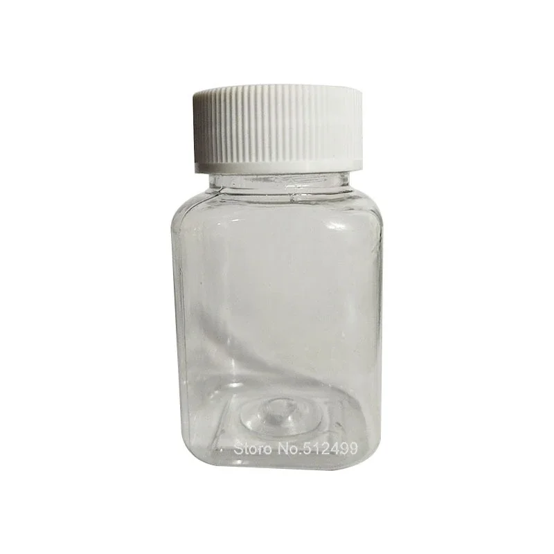 Stock Of 100ml Square Bottle Thickened Plastic Bottle Sub-Bottle Large Transparent Bottle Sample Packaging Bottling