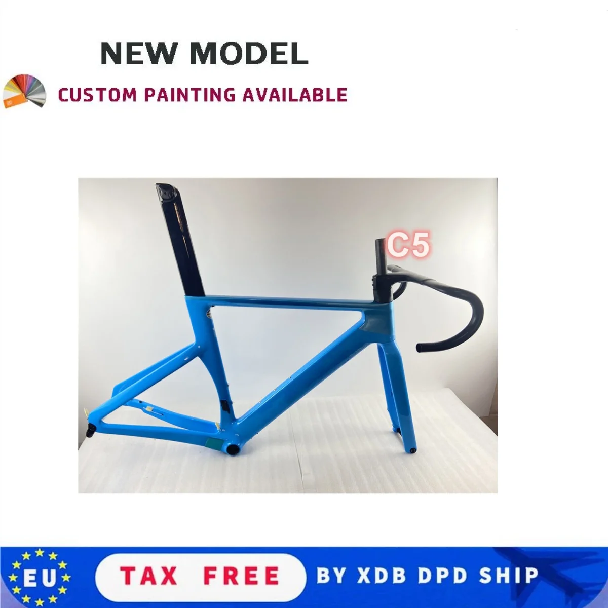 Latest Style  T1100 Aero Road Carbon Bicycle Frameset Disc Brake Carbon Bike Frame 700c Wheels  XDB DPD Shipment