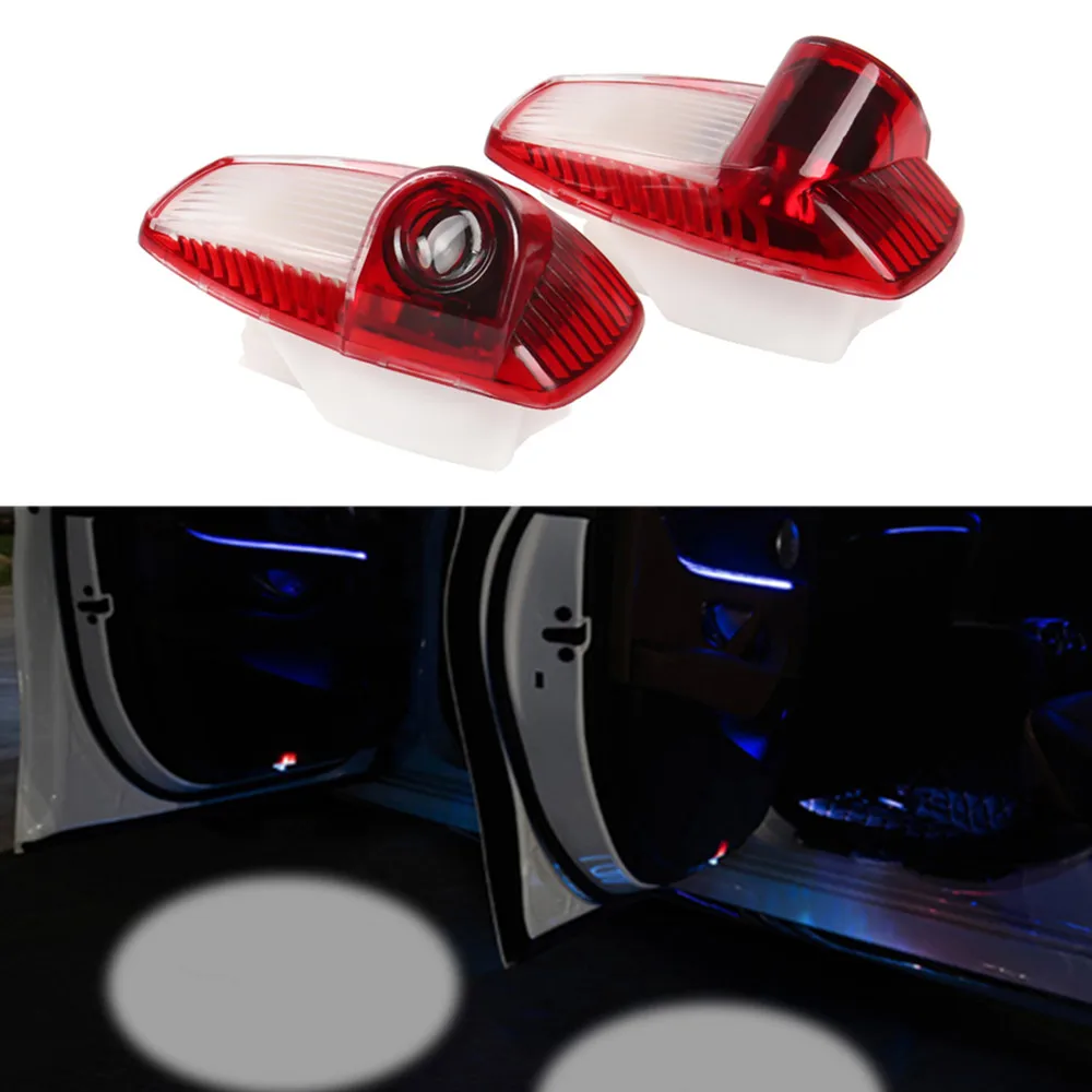 2 pçs para 970 boxster 986 987 cayman 911 997 led aviso da porta do carro lâmpadas de boas-vindas decoração interior lâmpada acessórios automóveis