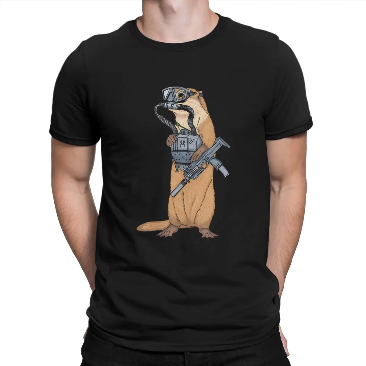 Otter Men's TShirt Otter Ops Individuality T Shirt Original Streetwear Hipster