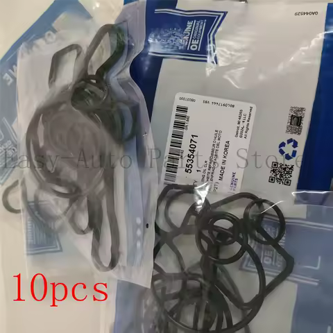 10pcs Sets Cooling System Oil Cooler Gasket Seals Blue OEM# 55354071 55354072 For Chevrolet Cruze 1.6L 1.8L Sonic Astra Zafira