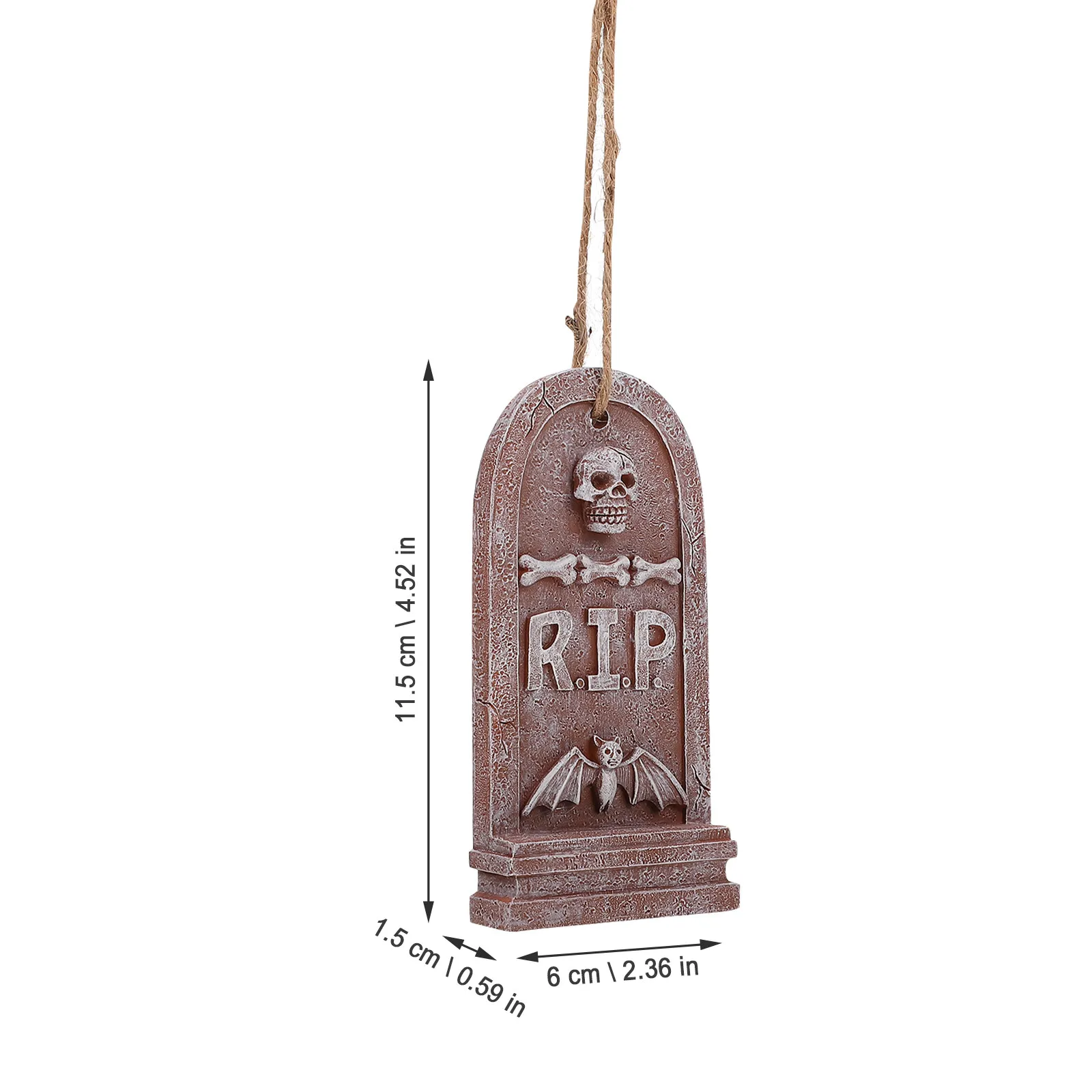 1Pcs Halloween Tombstone Pendant Resin Graveyard Decoration Horror Party Spooky Gravestone Ornament Scene Layout Prop
