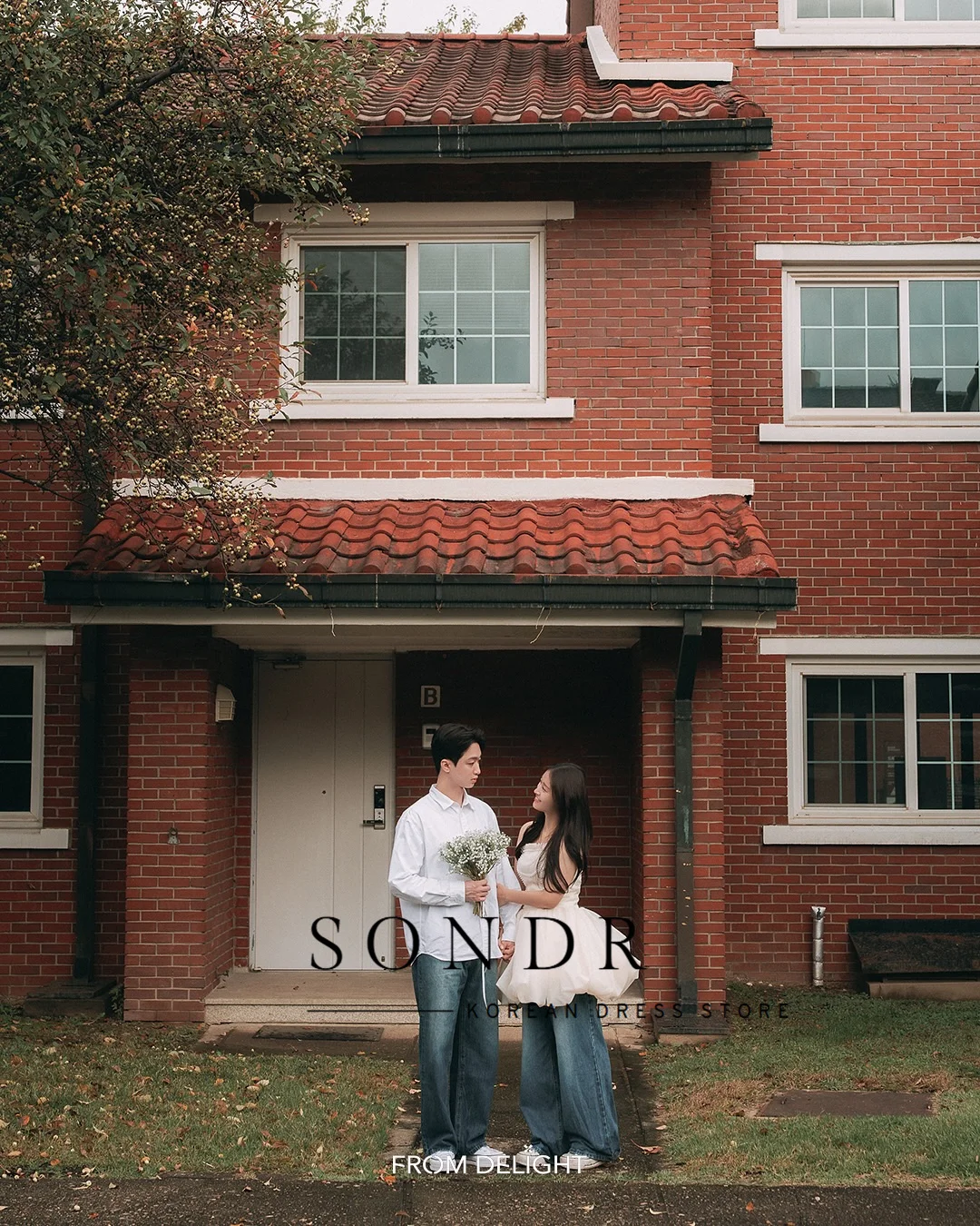 فساتين زفاف كورية صغيرة من Sondr Champagne مع لؤلؤ مخصصة مشد خلفي للحفلات فساتين زفاف للتصوير الفوتوغرافي