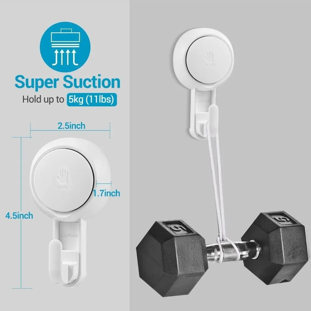 Suction Cup Hooks Powerful Vacuum Waterproof Suction Hook Hanger Bathroom Kitchen Towel Wall Hook Storage Holder Organization view 3