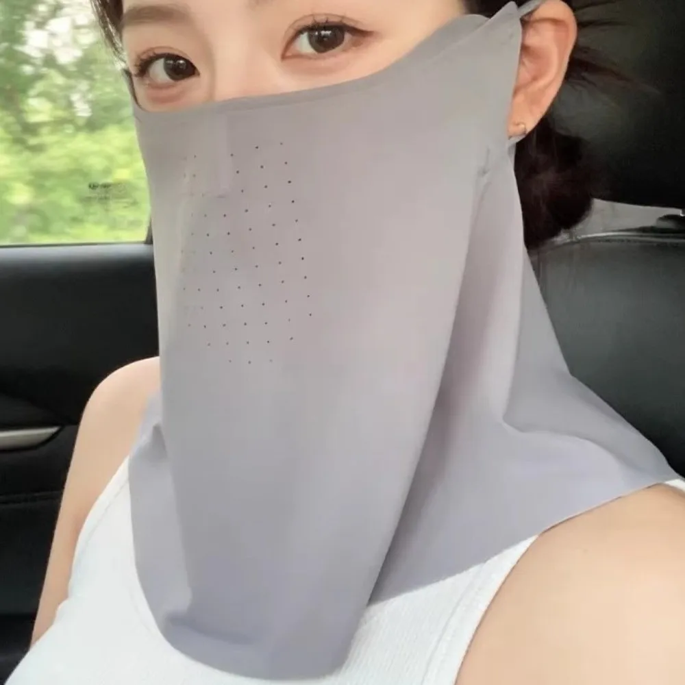 Thin Cabin-style Face Shield UV-proof Material Neck Protection Sunscreen Face Cover Breathable Can Drink Water