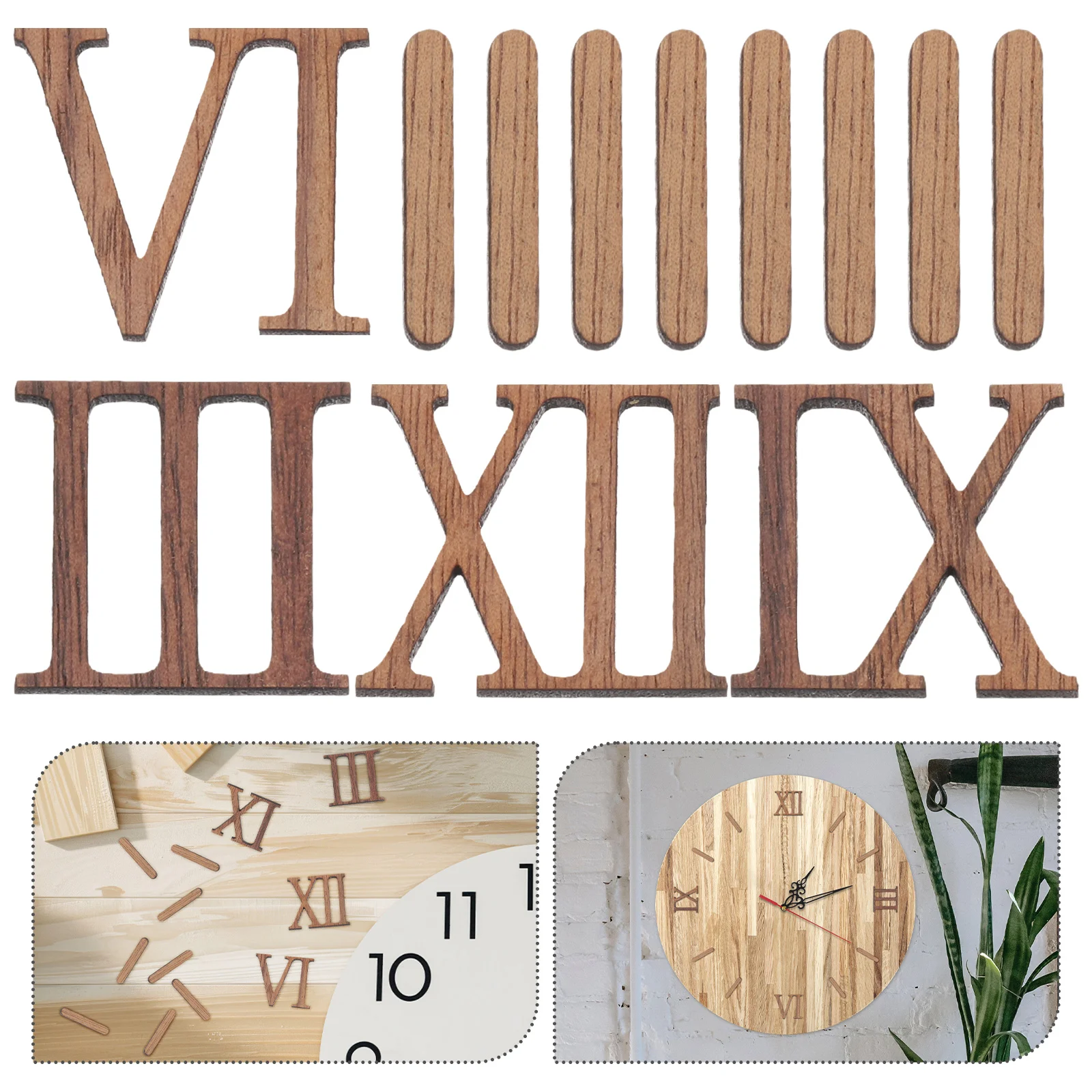 

Wooden Frameless Diy Numbers Large Roman Numerals Living Room Bedroom Office Decor Vintage Style Unique Modern Kit