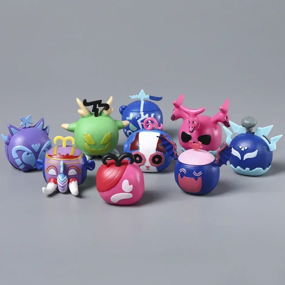 جديد 6 قطعة/المجموعة Blox الفواكه نموذج اللعب إرسال عشوائي الكرتون ساحة الشيطان جمع عمل أرقام لعب الاطفال عيد الميلاد هدية عيد ميلاد