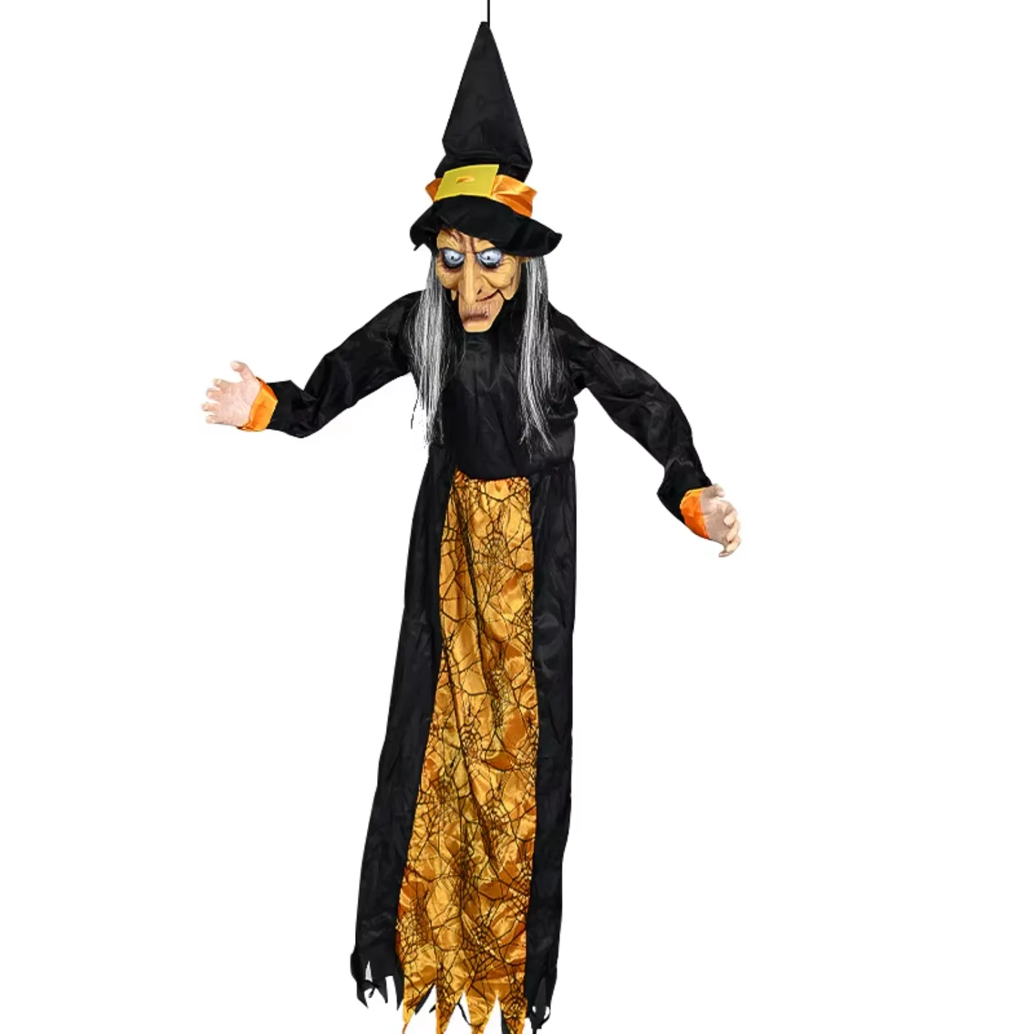 Halloween Glowing Red Eyes Witch Voice Control Ghost Haunted House Bar Horror Decor