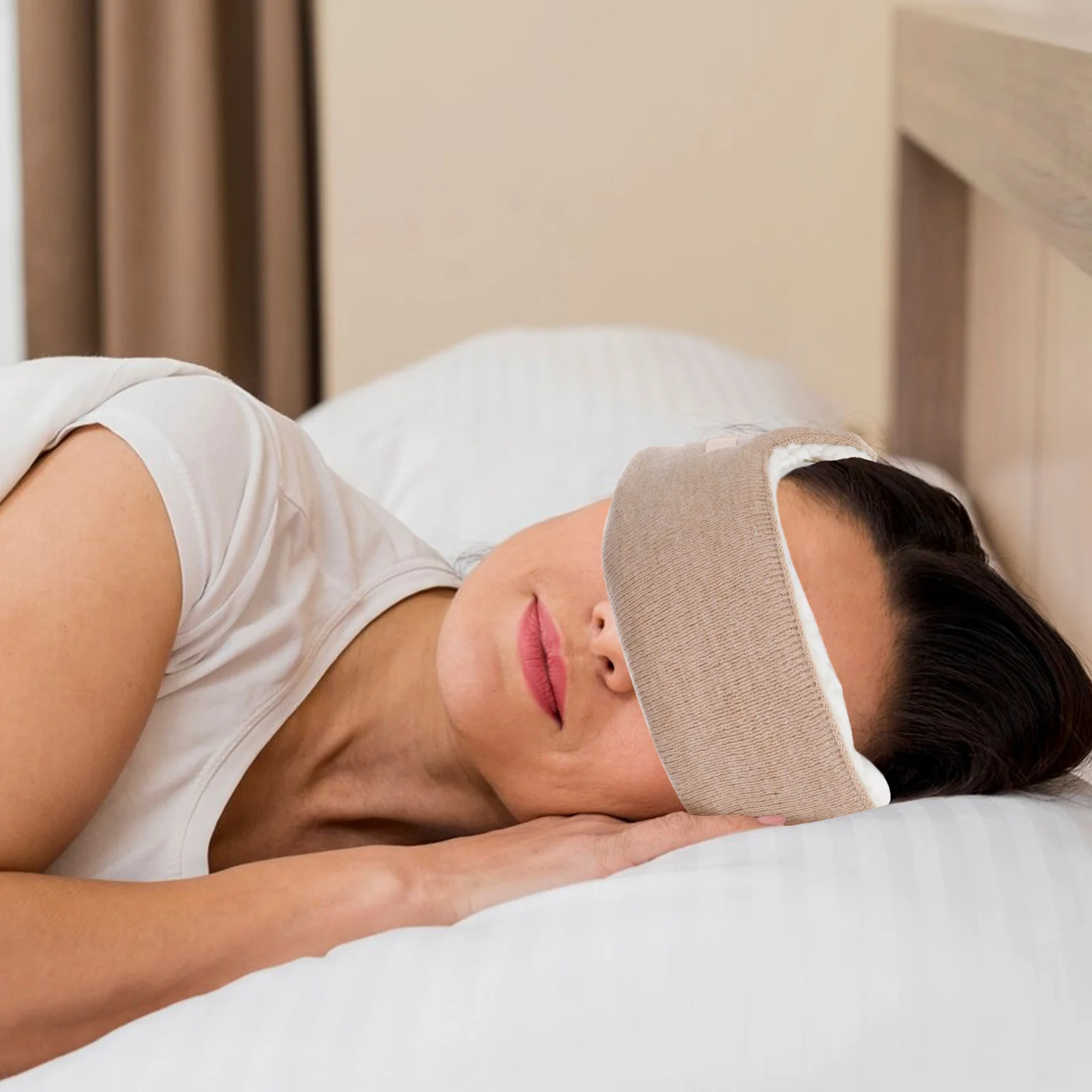 الصوف دفئا لفصل الشتاء إلغاء الضوضاء النوم إفشل قابل للتعديل لينة واقي أذن عازلة للصوت غطاء الأذن للرجال والنساء #4