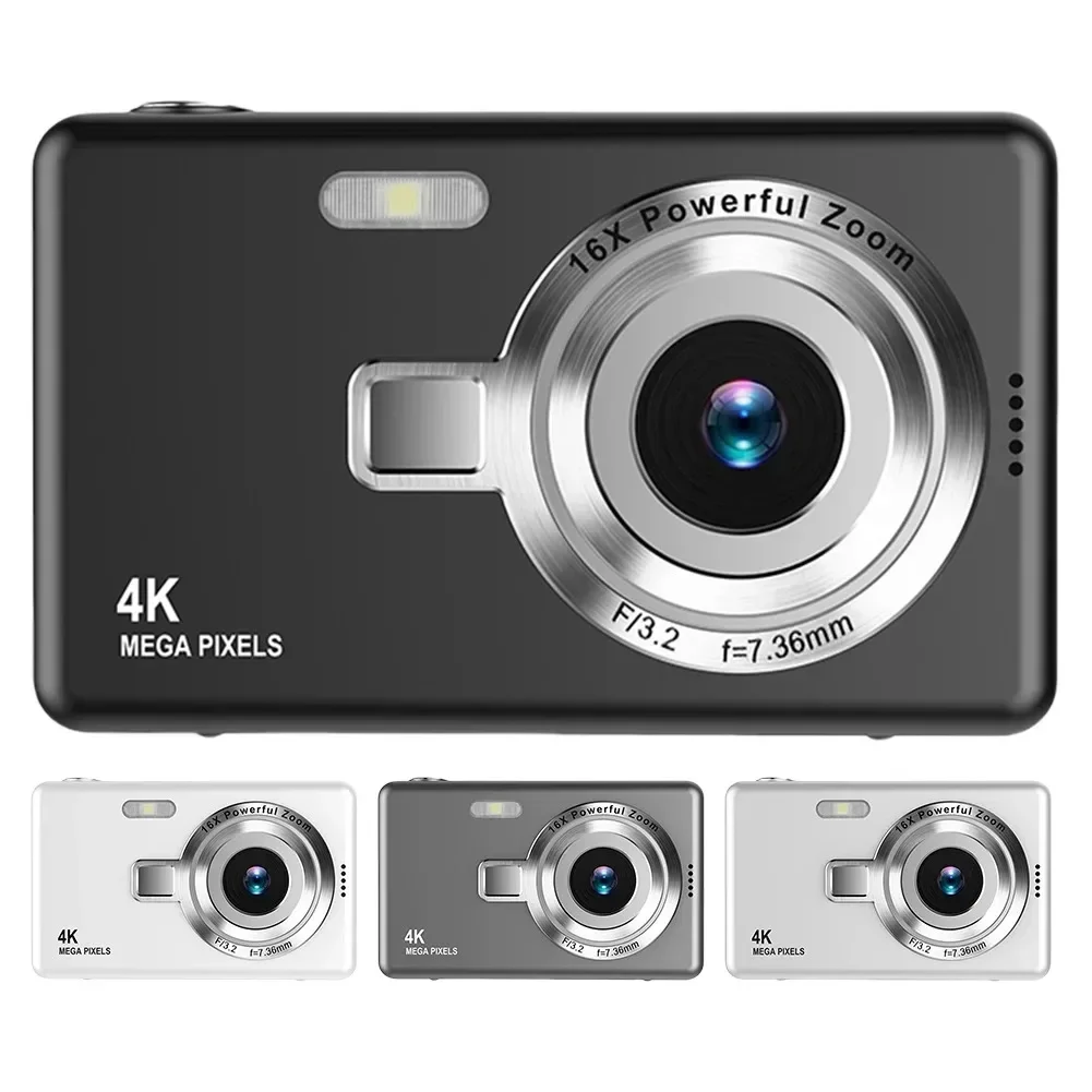 Camera 4K HD 1080P Portable Vlogging Digital Camera 96MP Autofocus Vlogging Camera 2.4 Inch IPS Screen for Kid Adult Photography