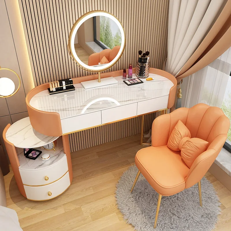 Large Makeup Dressing Table Vanity Women Natural Wood Dressing Table