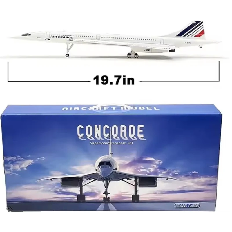2025 New 1:125 Scale Model Air Singapore /Air British /Air France Airlines Concorde  Aircraft Airways With Wheels and Lights