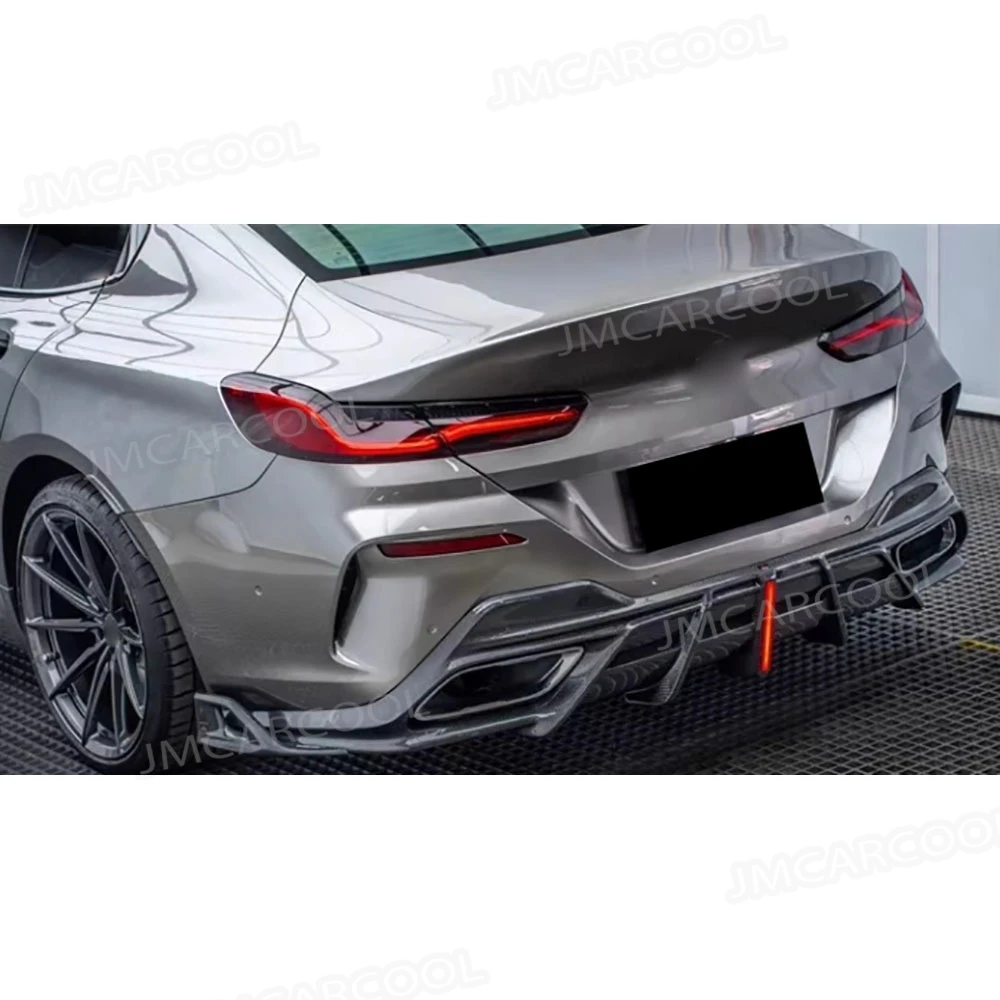 ألياف الكربون المصد الخلفي الشفاه الناشر سبويلر الجسم أطقم لسيارات BMW 8 Series G14 G15 2019-2022 تصفيف السيارة