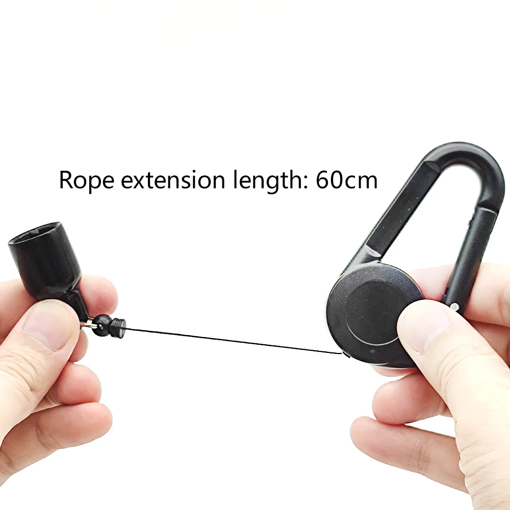 10PCS Lighter Holder Sleeve Clip With Retractable Keychain Carabiner Windproof Lighter Protective Cover Smoking Accessories