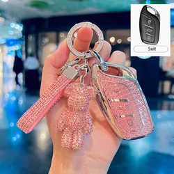 Diamond Pink Style for MG ZS HS GT MG4 MG5 MG6 Plus VE ZX EHS EZS 2022 2023 2024 Remote Smart Car Key Case Cover Fob Accessories