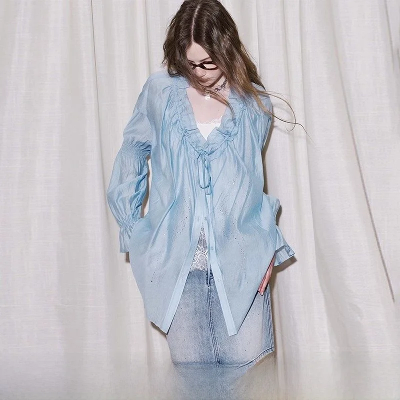 

DIDDI MODA Вышитая джинсовая юбка с V-образным вырезом, миди, на каждый день, женская, из других материалов, 100% стандартная тонкая ткань