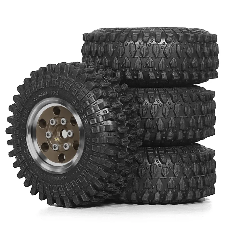 

Best 4Pcs 55Mm 1.0Inch Metal Beadlock Wheel Tire For 1/18 1/24 RC Crawler Car TRX4M SCX24 Upgrade Parts Accessories