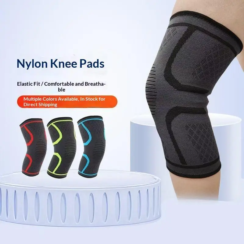

Nylon Knee Compression Sleeve Perfect Snug Elastic Fit Breathable For Running Basketball Gym